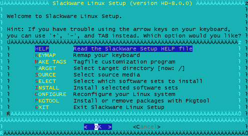 Slackware setup
