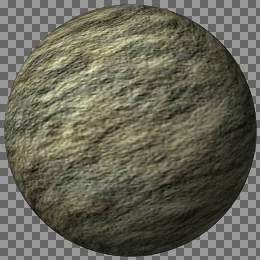 GIMP 3 Kamenná textura po
namapování na kouli